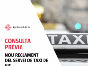 Vic inicia una consulta pública per a la redacció d’un nou reglament del servei de taxi