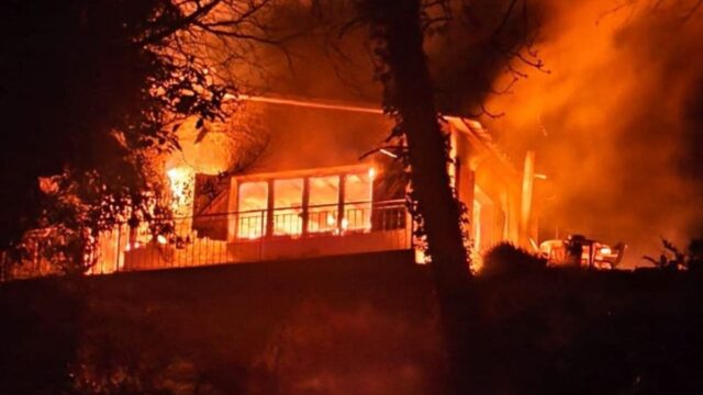 Imatge de l'incendi a Puigsaigordi, Centelles (Bombers)