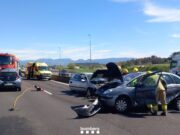 Una col·lisió múltiple a la C-17 provoca el caos a Gurb